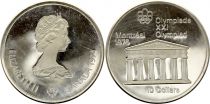 Canada 10 Dollars, JO de Montréal 1976 -Temple de Zeus (JO) - 1974 PROOF