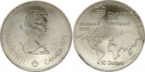 Canada 10 Dollars, Olympics games Montreal 1976 - Map -1973