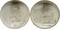 Canada 10 Dollars, Olympics games Montreal 1976 - Silver Dôme Montréal (JO) -1973