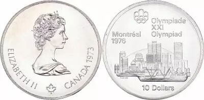 Canada 10 Dollars Olympics games Montreal 1976 - Map