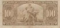 Canada 100 Dollars - Sir Mac Donald - Serial BJ - 1937