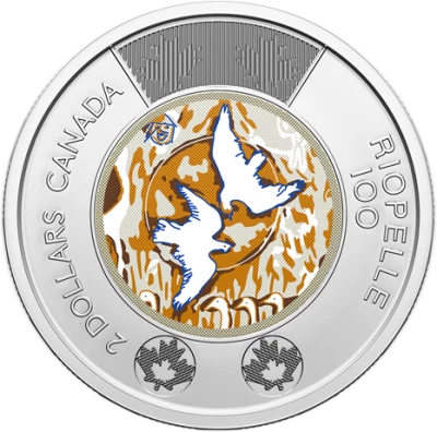 Canada 100 years of Jean-Paul Riopelle - 2 Dollars Color 2023
