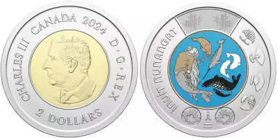 Canada 2 Dollars - Charles III - Celebrating Inuit Nunangat - 2024 - Colored
