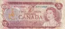 Canada 2 Dollars - Elizabeth II - Hunt - 1974 - Serial BZ - P.86a