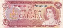 Canada 2 Dollars - Queen Elizabeth II - Fishers - 1974 - Serial AGM - P.86b