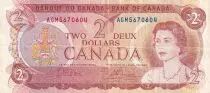 Canada 2 Dollars - Queen Elizabeth II - Fishers - 1974 - Serial AGM - P.86b