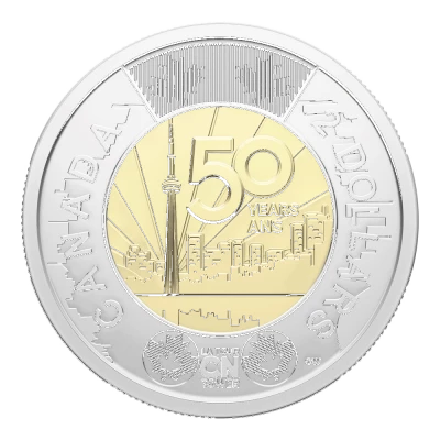 Canada 2 Dollars 2026 - 50e anniversaire de la Tour CN - Bim�tal