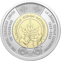 Canada 2 Dollars 2026 ? 100 ans de la L&eacute;gion royale canadienne ? Non coloris&eacute;e