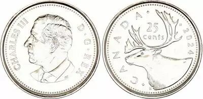 Canada 25 Cents - Charles III - 2024 - Circulation - Proof - Specimen