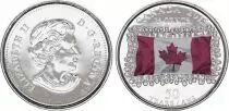 Canada 25 Cents 50 ans du drapeau canadien coloris&eacute; - 2015