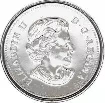 Canada 25 Cents 50 ans du drapeau canadien coloris&eacute; - 2015