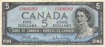 Canada 5 Dollars - Elizabeth II - 1954 - P.77b