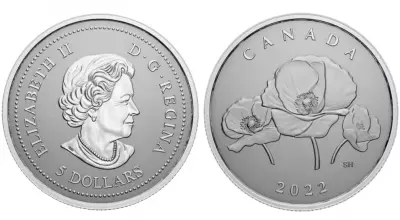 Canada 5 Dollars Elisabeth II - Remembrance Day - Silver - 2022 - Coincard