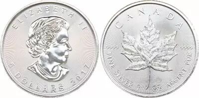 Canada 5 Dollars Elizabeth II - Maple Leaf 1 Oz 2017