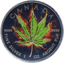 Canada Cannabis Hybride - 1 Ounce Silver Colour 2017