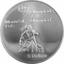 Canada Cano&eacute; - 5 Dollars Argent 1974 CANADA - Jeux Olympiques Montr&eacute;al 1976