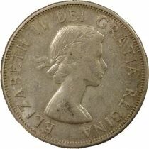 Canada Elisabeth II - 50 Cents Argent, 1e Portrait - 1958 Ottawa