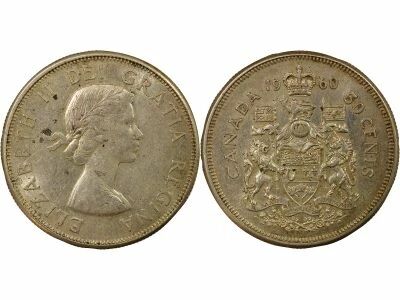 Canada Elisabeth II - 50 Cents Argent, 2e Portrait - 1960 Ottawa