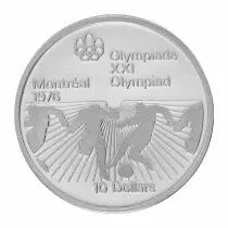 Canada Football - 10 Dollars Argent 1976 CANADA - Jeux Olympiques Montr&eacute;al 1976