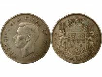 Canada George VI - 50 Cents Argent, 1e Portrait - 1945 Ottawa