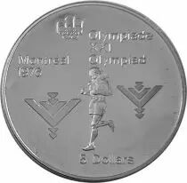 Canada Marathon - 5 Dollars Argent 1975 CANADA - Jeux Olympiques Montr&eacute;al 1976