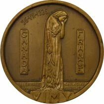 Canada Memorial - Bronze Medal, Canadian Pilgrimage to Vimy - 1936