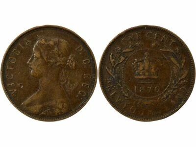 Canada Newfoundland, Victoria - Cent - 1876 H Heaton