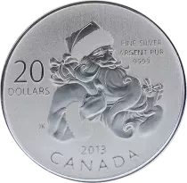 Canada Père Noël - 20 Dollars Argent 2013