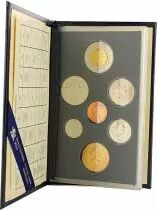 Canada set of 7 coins 1 cent to 2 dollars - 1997 - UNC - with certificats - damaged cardboard