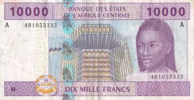 Cape Verde 10000 Francs - Woman- Train, plane - 2002 - P.410A