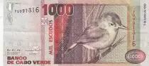 Capo Verde 1000 Escudos - Warbler - 1992 - Serial FU - P.65a