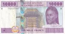 Capo Verde 10000 Francs - Woman- Train, plane - 2002 - P.410A