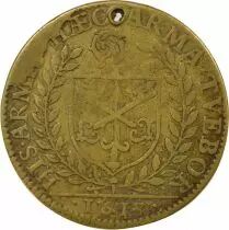 Cardinal, Louis III de Guise - Brass Counter Token - Cluny - 1618, Pierced