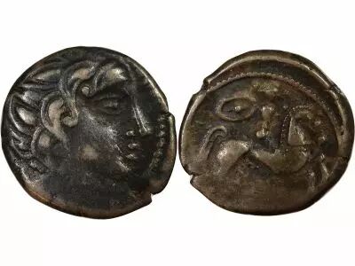 Carnutes / Pictones / Bituriges  - Drachm with Horseman and Hand - Ist Century BC