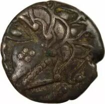 Carnutes / Pictones / Bituriges  - Drachm with Wolf and Horse, Cheek Tattoo  - Ist Century BC