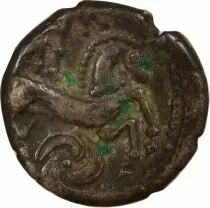 Carnutes / Pictones / Bituriges  - Drachm with Wolf and Horse, Cheek Tattoo  - Ist Century BC