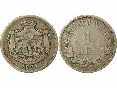 Carol I - Silver Leu - 1874 Brussels
