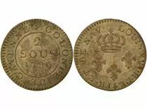 Cayenne, Louis XVI - 2 Sous - 1789 A Paris