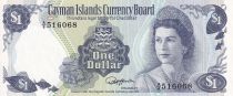 Cayman Islands 1 Dollar - Elizabeth II - Fish - 1974 - UNC - Serial A.6 - P.5e