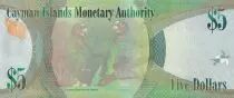 Cayman Islands 5 Dollars Elizabeth II and Turtles - Parrots - 2018 - Serial D.3