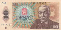 Cecoslovacchia 10 Korun 1986 - Pavol Orszag Hviezdoslav, Mountains - Serial V23