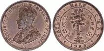 Ceil&aacute;n 1/2 Cent Georges V - 1926 - XF to AU - KM.106
