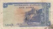 Ceil&aacute;n 1 Rupee - Elizabeth II - 03-06-1952 - Serial A.38