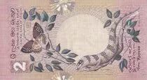 Ceil&aacute;n 2 Rupees - Fish, butterfly, Snake - 1979 - UNC - P.83