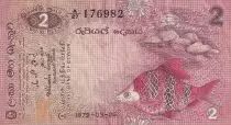 Ceil�n 2 Rupees - Fish, butterfly, Snake - 1979 - VF - P.83