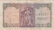 Ceil&aacute;n 5 Rupees - Elizabeth II - 03-06-1952 - Serial G.1