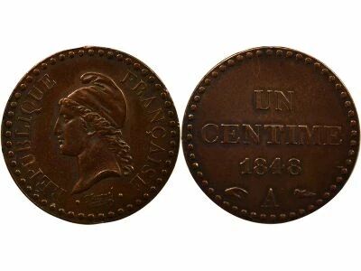 Centime, Dupr�, IInd Republic - 1848 A Paris