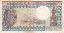 Central African Republic 1000 Francs - Bokassa - ND (1974) - Serial F.6 - P.02