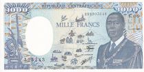 Central African Republic 1000 Francs Map of CAS (completed) - 1990 - Serial Y.09 - UNC - P.16