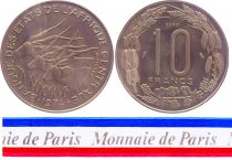 Central African States 10 Francs - 1974 - Test strike
